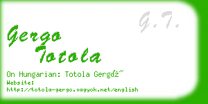 gergo totola business card